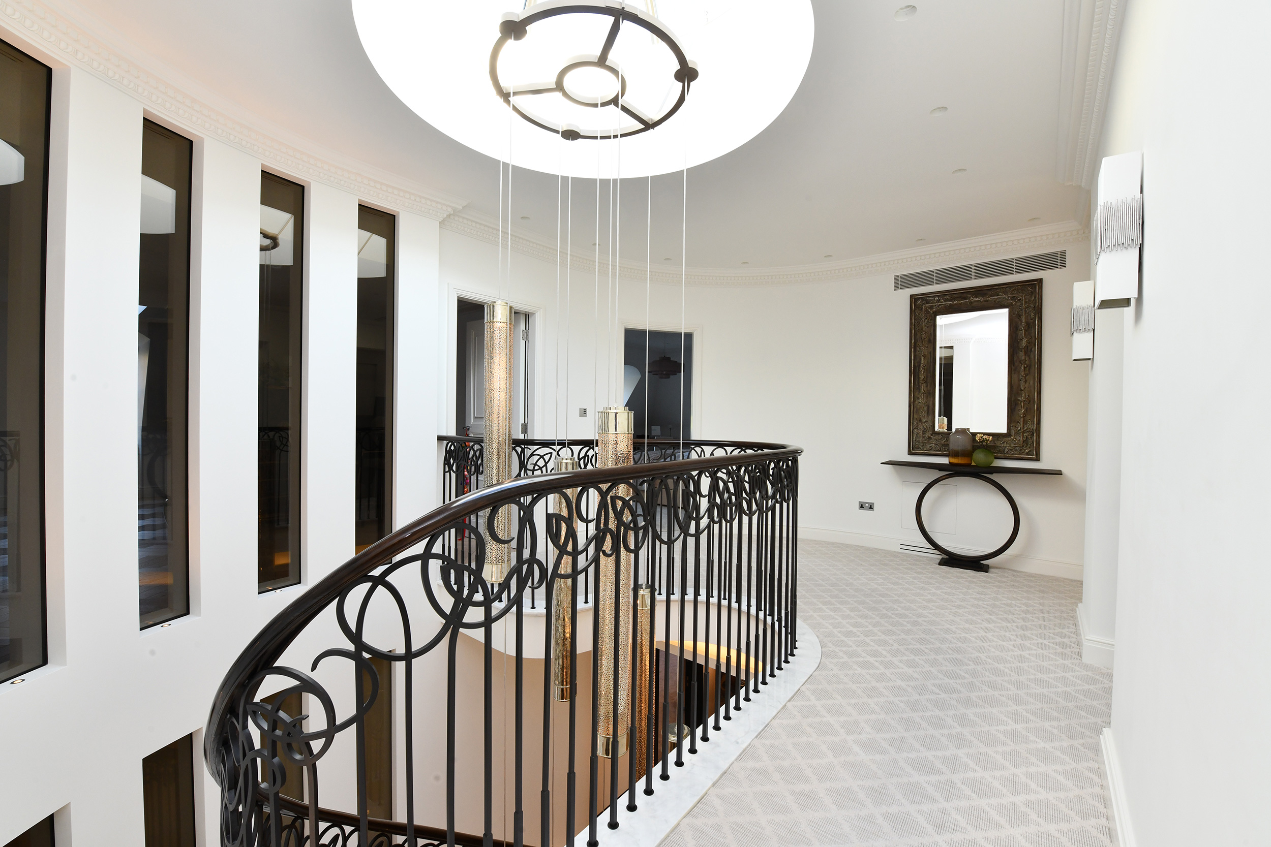Bespoke lighting features throughout the home all controlled by Lutron lighting system